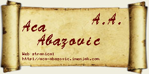 Aca Abazović vizit kartica